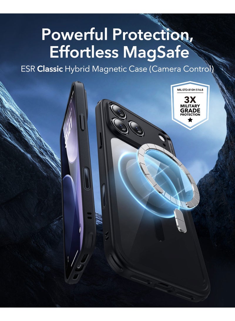 ESR for iPhone 17 Pro Case, Camera Control, Compatible with MagSafe, Shockproof Military-Grade Protection, Magnetic Phone Case for iPhone 17 Pro, Classic Hybrid Case black - Image 3