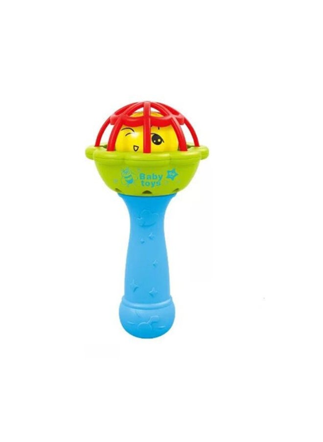 Baby Hand Grab Ball Rattles Fitness Soft Jelly Hand Rattles Fish String Teether Infant Toys 0-1 Year Old Educational Toys-Color:Hand Rattle Silicone Rod (blue)  - Image 5