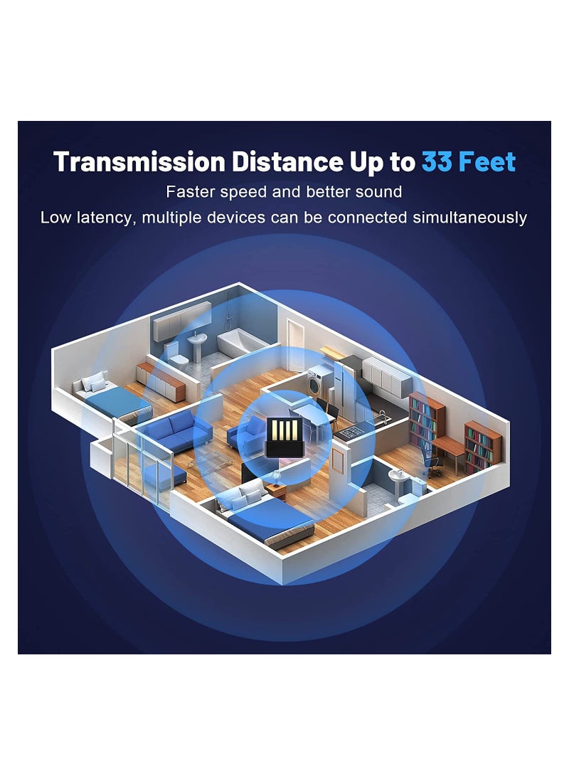 SYOSI Bluetooth Adapter for PC,Mini Bluetooth Receiver 5.1,Bluetooth Dongle,Support Win11/10/8.1/8/7,for Bluetooth Headset/Keyboard/Mouse/Speaker/Mobile Phone/Computers/Game Controller - Image 3