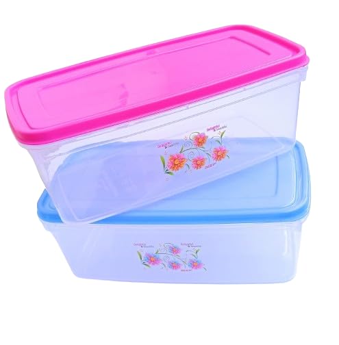 Hookcart 3 PC Big Bread Box For Fridge Food Storage Box Airtight Box for Storage 4000 ML Transparent - Image 2