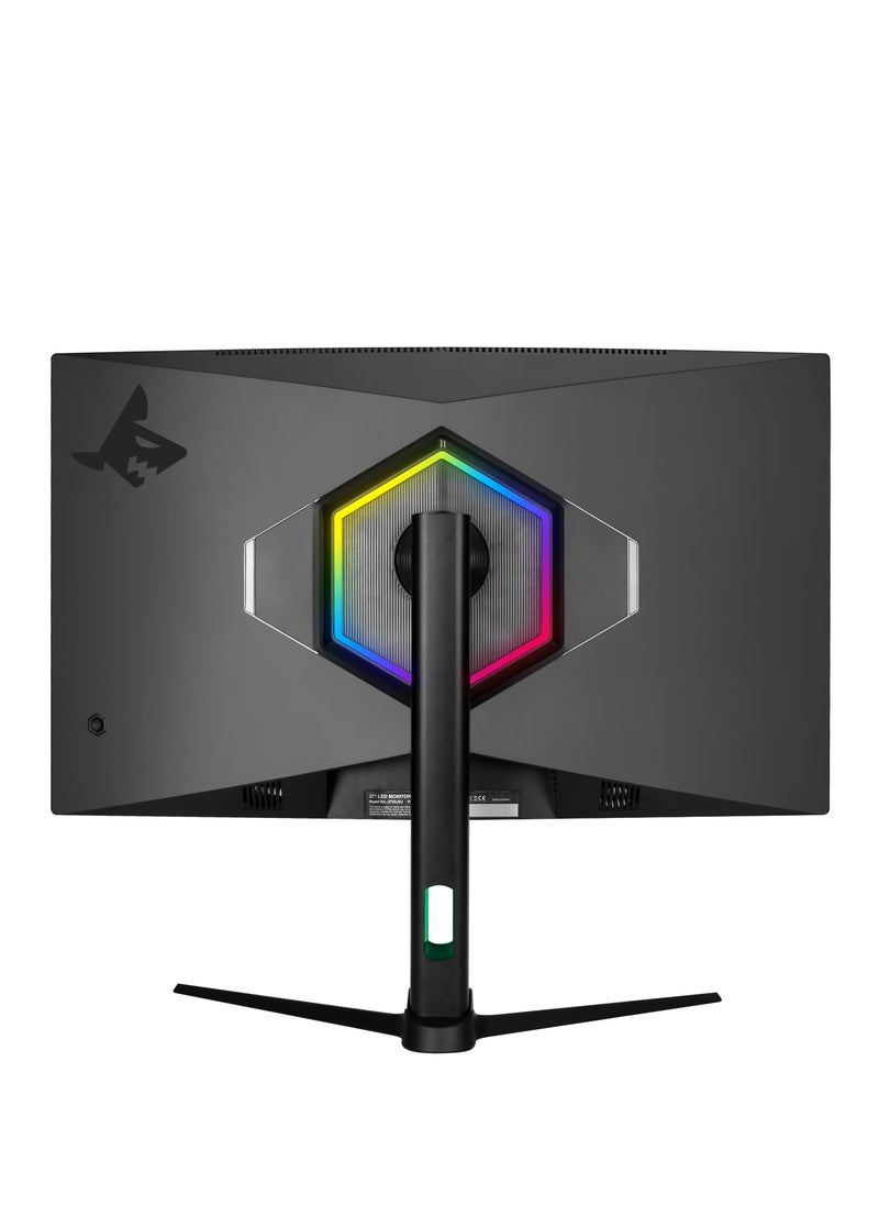 SHARX SHARX Gaming Monitor 27" (27F300VC), OD 300Hz Refresh Rate, 0.3ms (MPRT) Response Time, Curved VA, FHD, 2.1HDMI, Adjustable Stand, RGB Backlight, 3W Speaker, Free Sync, G-Sync Compatible.  - Image 2