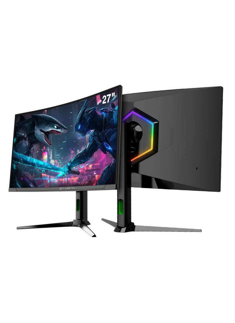 SHARX Gaming Monitor 27" (27F300VC), OD 300Hz Refresh Rate, 0.3ms (MPRT) Response Time, Curved VA, FHD, 2.1HDMI, Adjustable Stand, RGB Backlight, 3W Speaker, Free Sync, G-Sync Compatible. - pzsku/ZACDCE525259B5A40D8A1Z/45/_/1738770707/40cfb24f-5179-48a6-a3f0-e96e0456c466