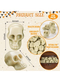 115Pcs Mini Plastic Skull Heads, Miniature Skulls, Halloween Skull Figurines For Halloween Pranks Halloween Bar Home Table Decoration - pzsku/ZACDCE7696E577ABC312CZ/45/_/1734347845/026d6b2d-4f61-40b9-a520-2d4748d61d17