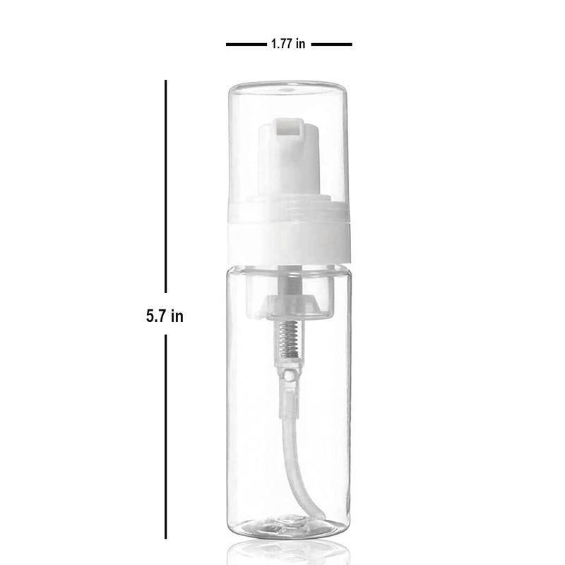 vigor path 3-Pack Travel-Sized Foaming Pump Bottles - Empty Foaming Liquid Soap Dispensers - for Refillable Travel Hand Soap Shampoo Foaming Castile Cosmetics - BPA Free (100ml/3.3oz) (Clear) - Image 5