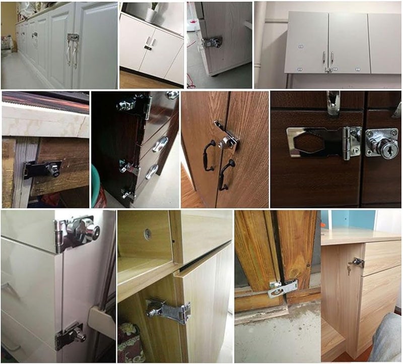 4 Inch Security Hasp Cabinet Lock Furniture Door Buckle Device - Image 3