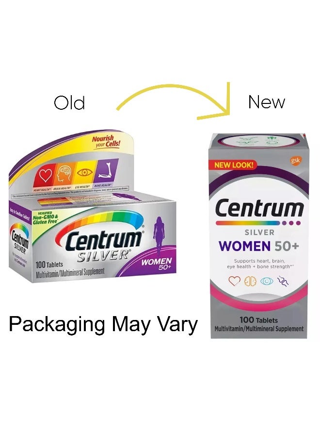 Centrum Silver Women 50+ Multivitamin 100 Tablets Packaging May Vary - Image 1