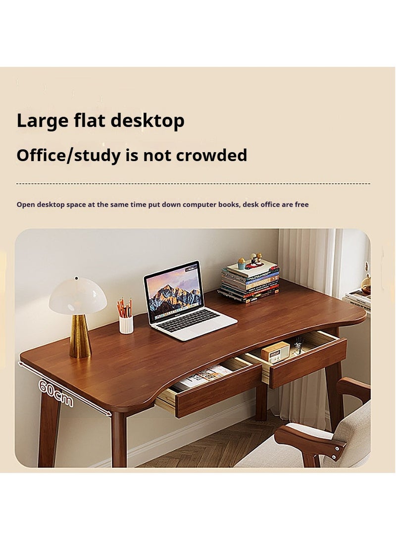 Generic - Large Gaming Desk Computer Desk，Study Table,Computer Walnut Solid Wood Table Office Table for Home, Office, Study, Dining（120 X 60 cm) - Image 1