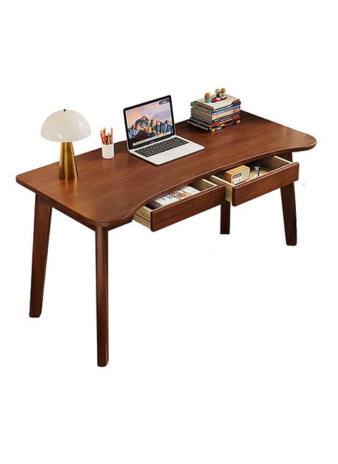 Large Gaming Desk Computer Desk，Study Table,Computer Walnut Solid Wood Table Office Table for Home, Office, Study, Dining（120 X 60 cm)