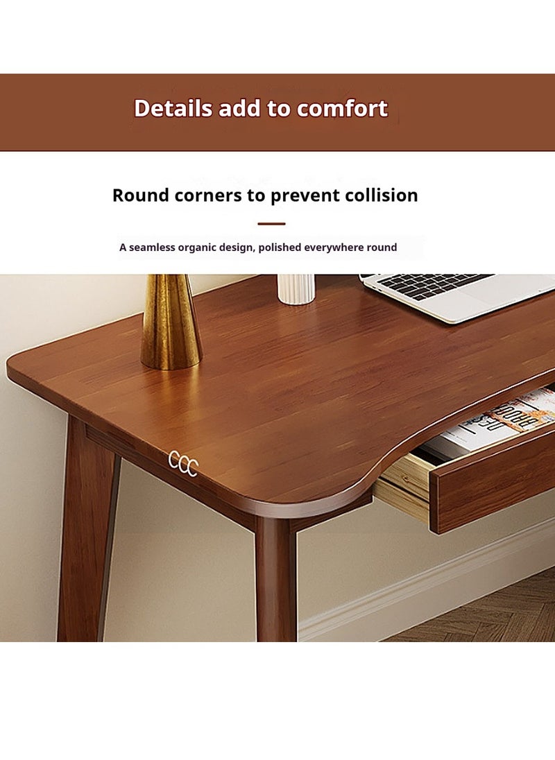 Generic - Large Gaming Desk Computer Desk，Study Table,Computer Walnut Solid Wood Table Office Table for Home, Office, Study, Dining（120 X 60 cm) - Image 1