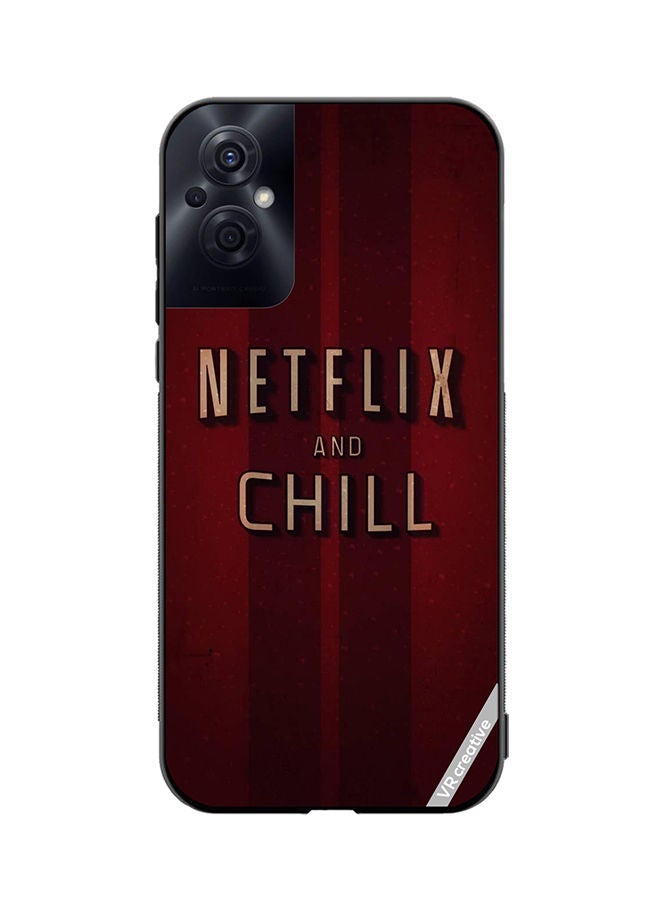 VR CREATIVE Protective Case Cover For Oppo Reno8 Z Netfliz Nd Chill Design Multicolour - Image 1