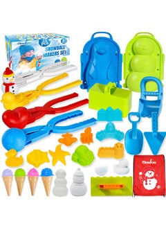 Max Fun 25Pcs Winter Snowball Tool Kit With Handle For Snow Ball Shapes Fights Duck For Kids Toddlers Adults Outdoor Sand Molds Beach Toys  - Image 1