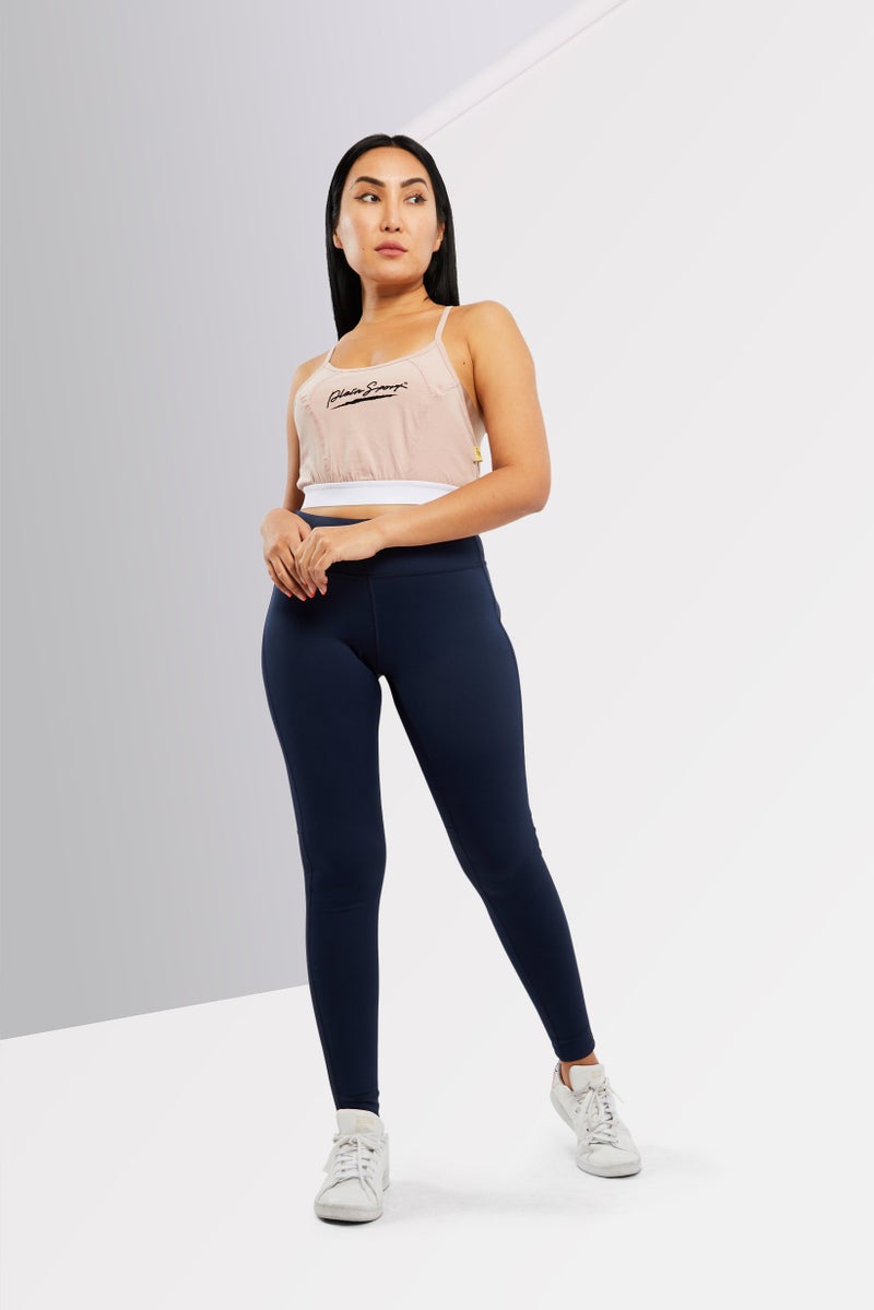 PHILIPP PLEIN Plein Sport Women Brand Logo Non-Padded Sports Bra, Pink - Image 2