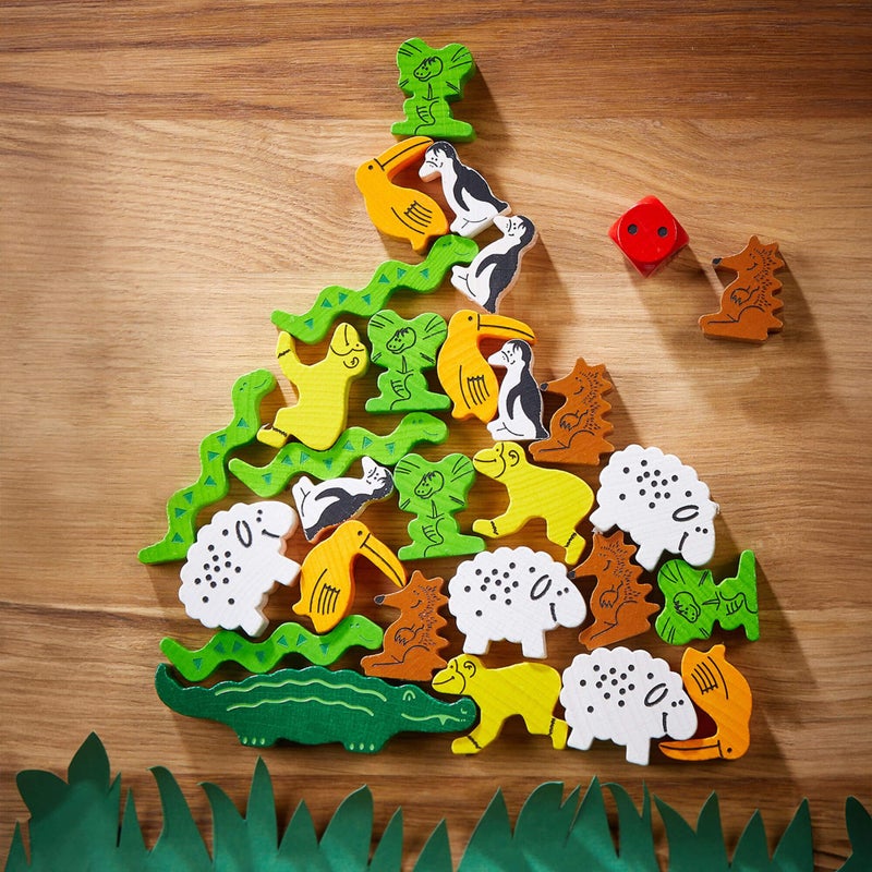 HABA Animal Upon Animal - Classic Wooden Stacking Game Fun for The Whole Family (Made in Germany) - Image 3