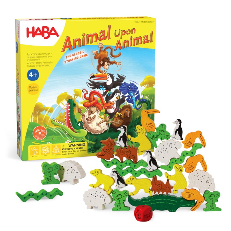 HABA Animal Upon Animal - Classic Wooden Stacking Game Fun for The Whole Family (Made in Germany) - Image 1