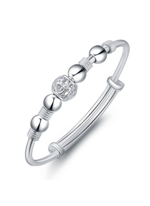 Silver Plated S Buckle Bracelet Women's