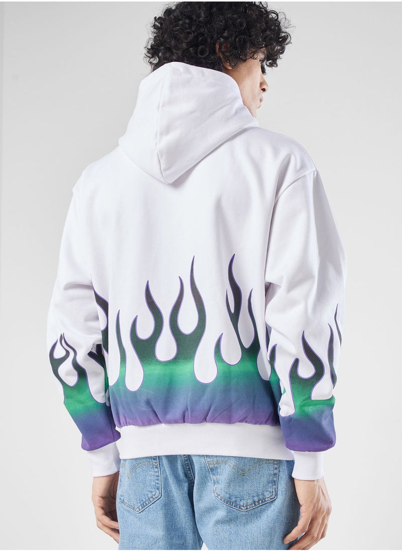 Karl Kani - Small Signature Flame Hoodie - Image 1
