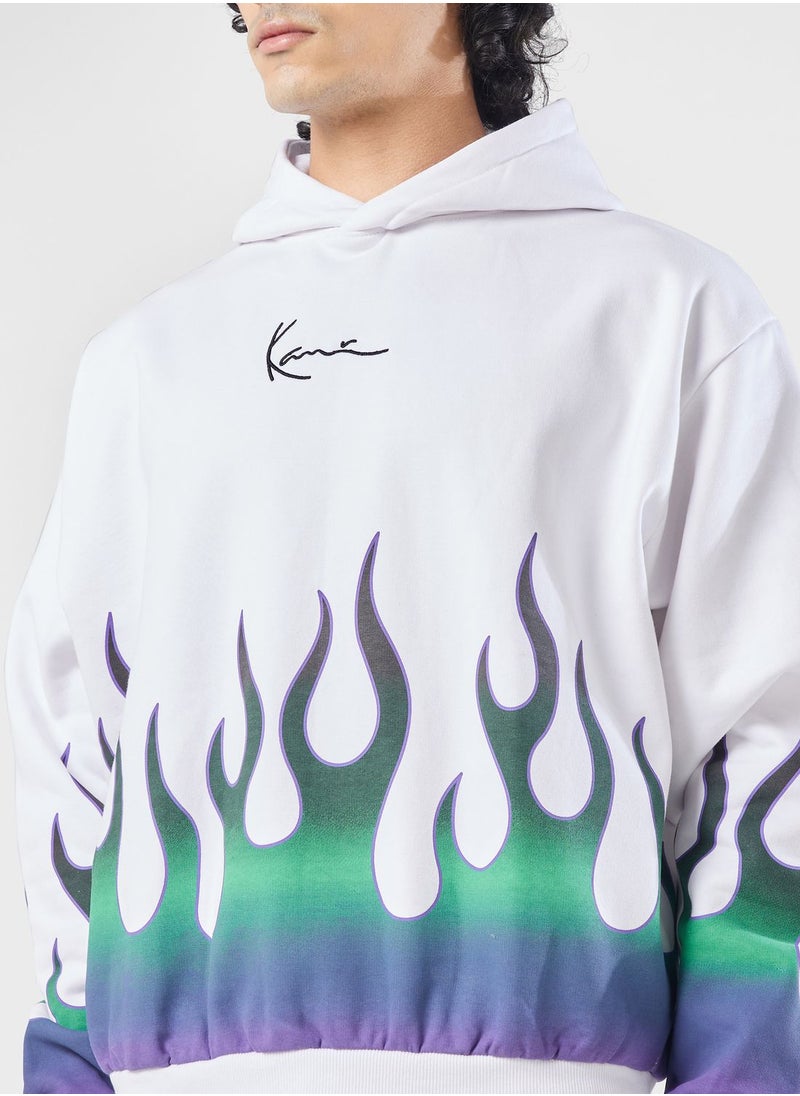 Karl Kani - Small Signature Flame Hoodie - Image 1