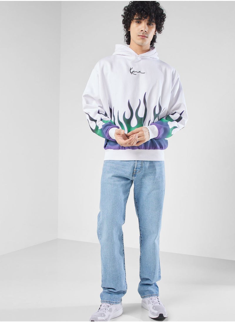 Karl Kani - Small Signature Flame Hoodie - Image 1