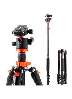 K&F CONCEPT  68.9in Foldable Tripod Camera Stand with Ball Head 10kg/22lbs Load Capacity Aluminum Alloy Portable Tripod Stand Detachable Lightweight Tripod for Cameras