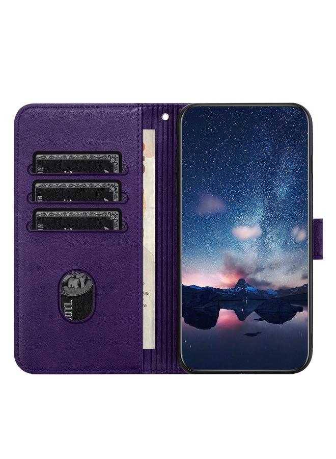 اس-توب جراب هاتف جلدي منقوش عليه طيور وأشجار لهاتف iPhone 14 Pro Max - Image 3