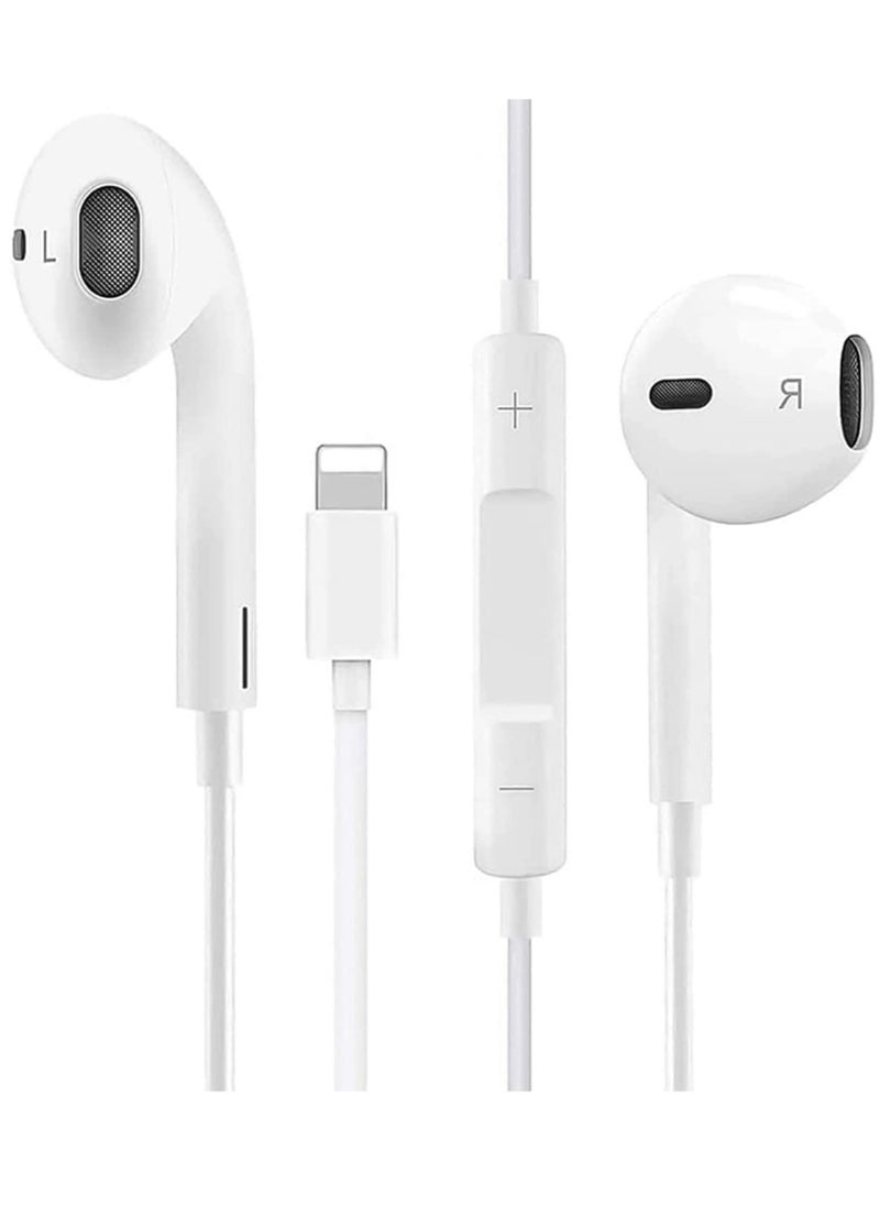 ELTRAZONE - Earphone With Lightning Connector, Wired Headset Panel Has Microphone And Volume Control Keys, Clear And Noise Isolation , Compatible With iPhone 14 - Image 1