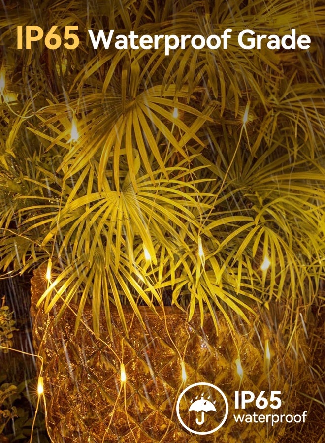 Tersely Solar Net Lights Outdoor with Remote Mesh Lights 3M x 2M/9.8 x 6.6FT 192 LEDS IP65 Waterproof Lights for Ramadan Diwali Party Patio Backyard Bush Fence Wall Christmas Holiday - Image 3