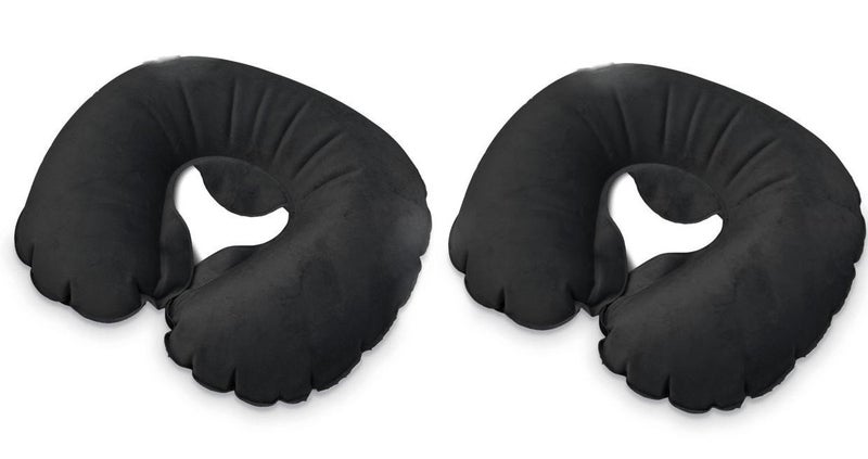 MagiDeal 2 Pack Inflatable Travel Neck Cushion Pillow Supports Head & Neck (Black) By DINY Home & Style - Image 5