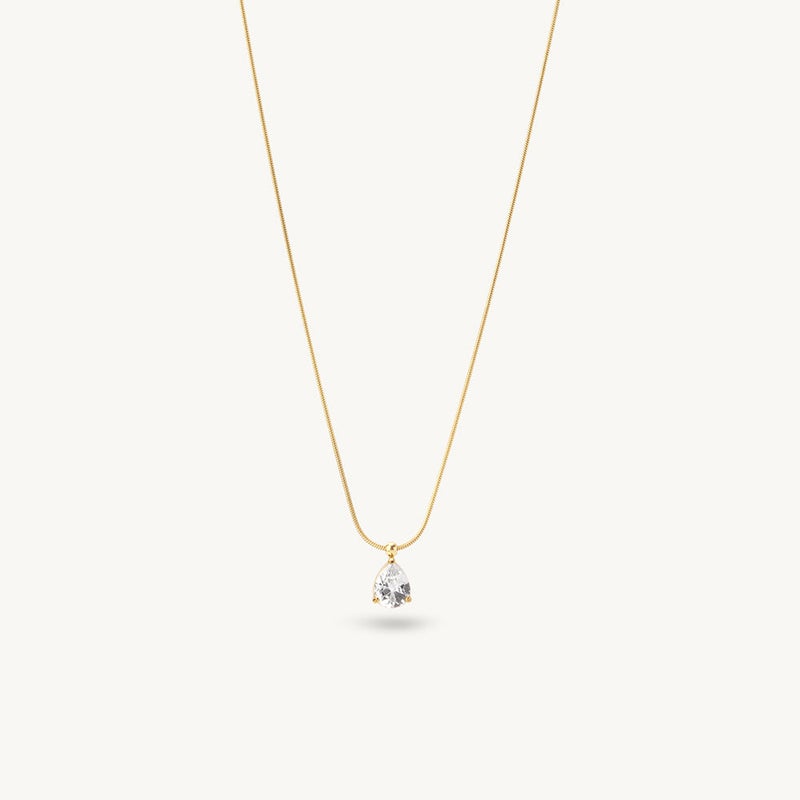 PALMONAS Pear Glow Charm Pendant Necklace for Women | 18K Gold Plated, Waterproof & Anti-Tarnish - Image 1