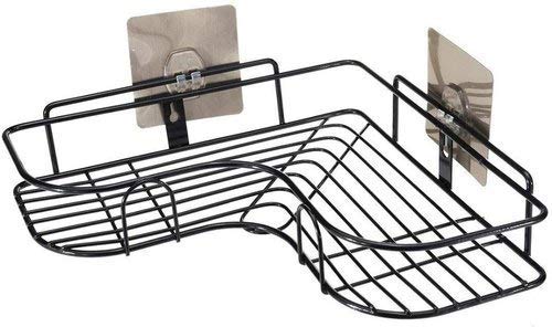 ONSUR Bathroom Shelf Wall Mounted for Soap Shampoo Scrub Etc Metal Bathroom Corner Shelf with 2 Self Adhesive Space Seving Solution - Image 1