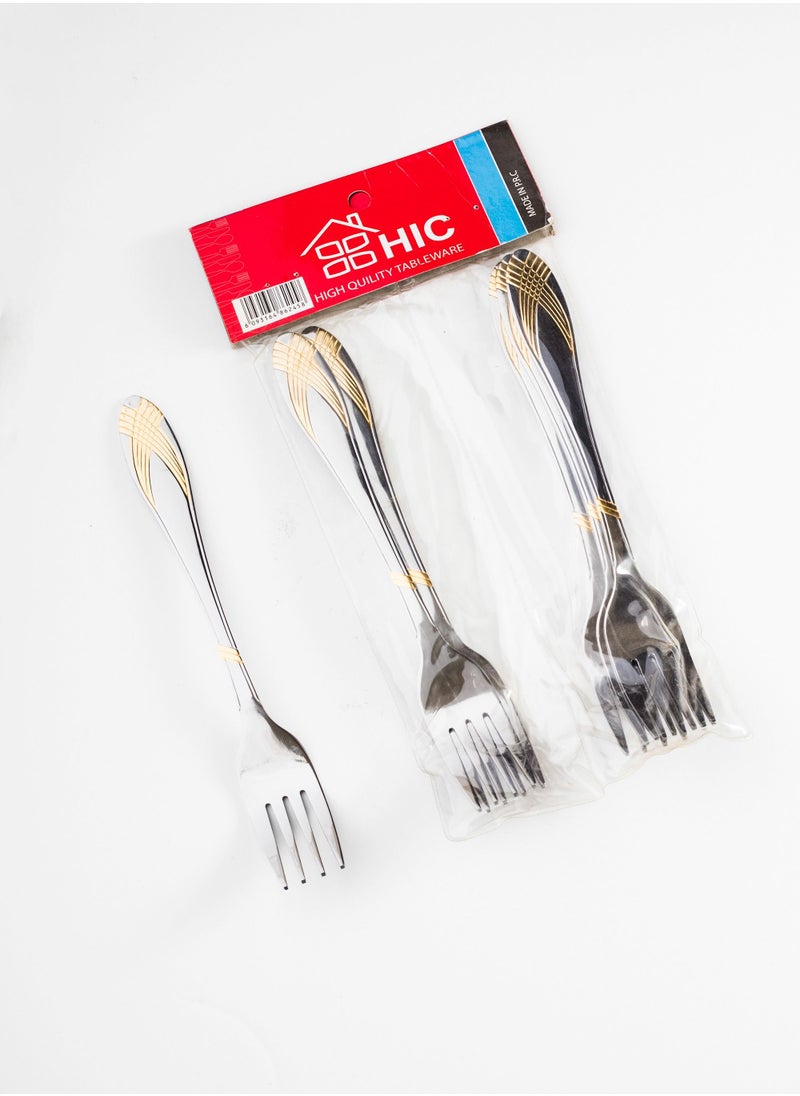 Hic - Stainless steel eating fork 6 pieces - Image 1