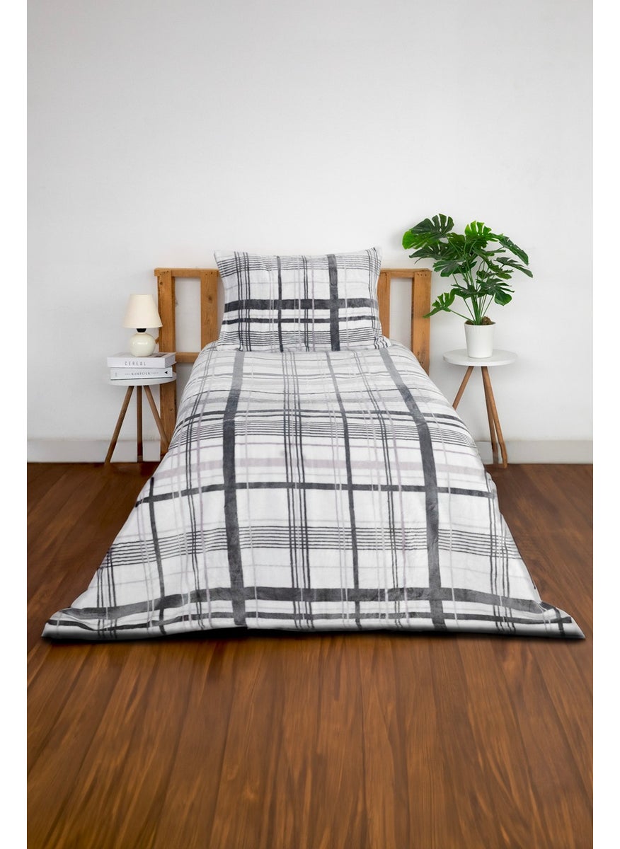 Favora - 2 Piece Woolly Single Blanket Bedspread Set - G - Image 1