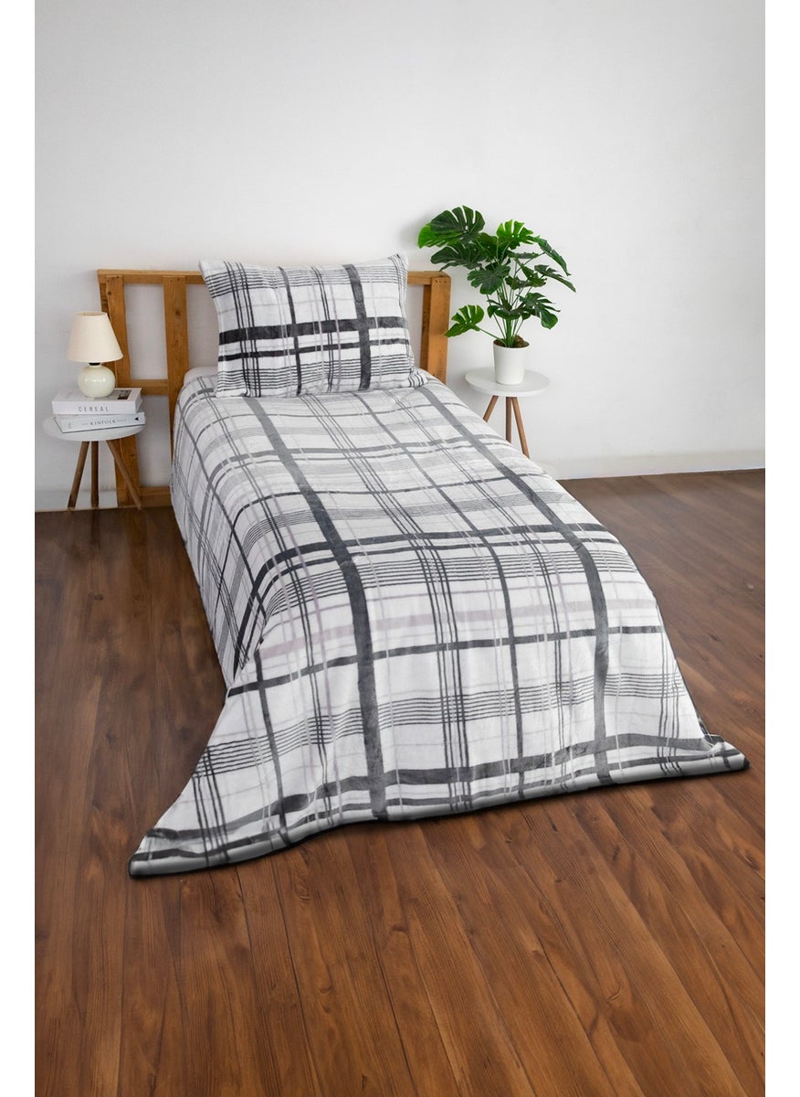 Favora - 2 Piece Woolly Single Blanket Bedspread Set - G - Image 1