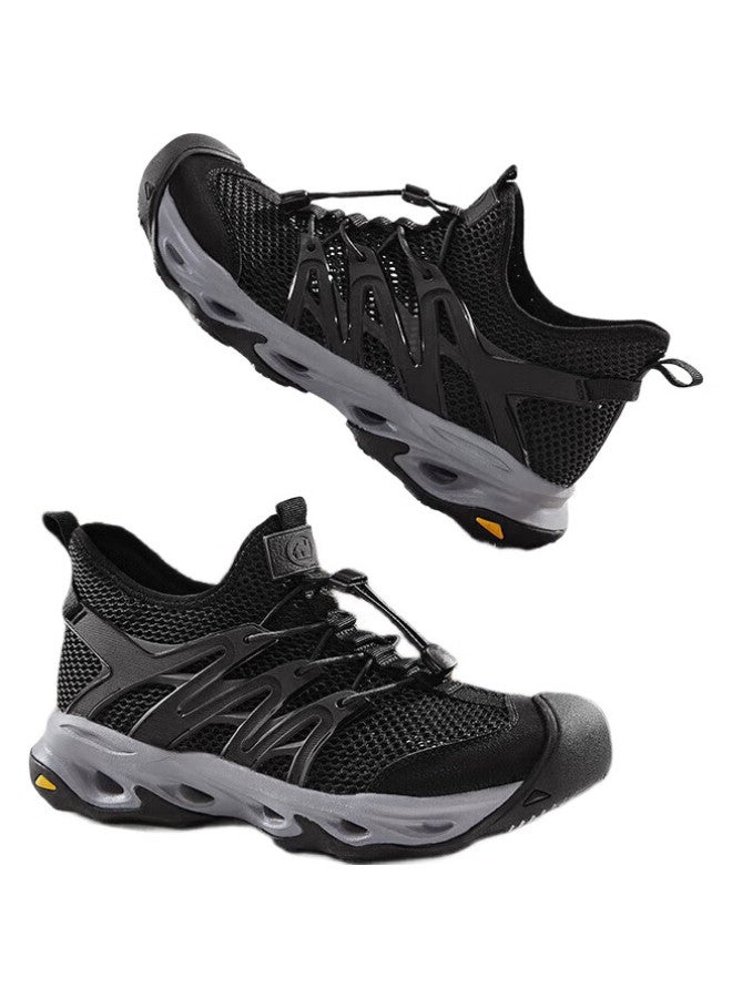 CAMELJEANS Camel Brand Outdoor Sports Anti-slip Wear-resistant Breathable Mesh Quick-drying Water-permeable River Tracing Shoes P15m307012 Black Size 42 - Image 1