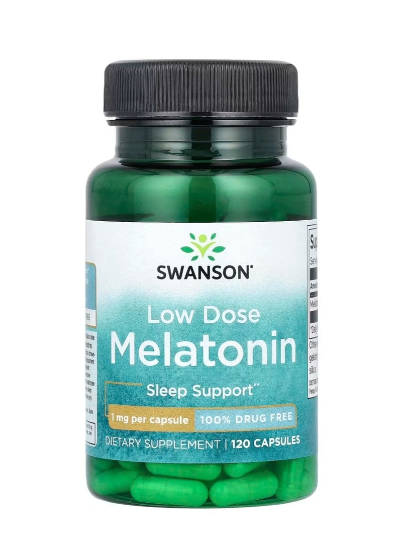 سوانسون جرعة منخفضة من الميلاتونين 1 مجم 120 كبسولة