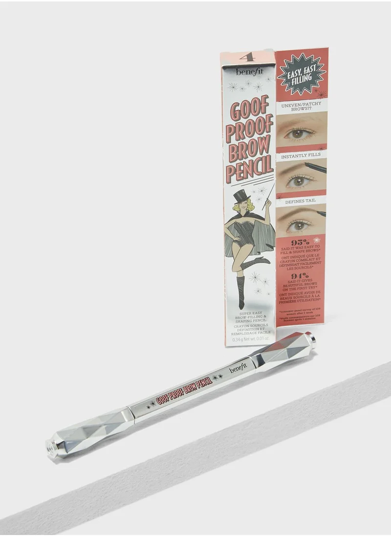 Benefit Cosmetics Goof Proof Brow Pencil Warm Deep Brown 4