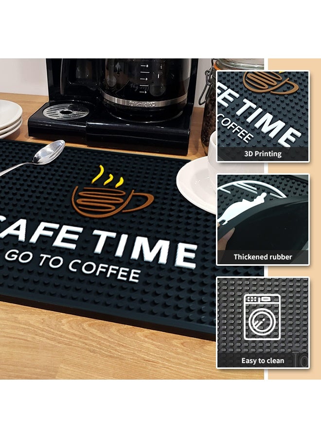 Anti-Spill Coffee Mat Thick Coffee Insulation Mat Anti-Slip Rubber Coffee Machine Table Mat Washable Foldable Kitchen Accessories Suitable For Beverages, Tableware, Coffee Machine 45x30x0.8cm  - Image 3