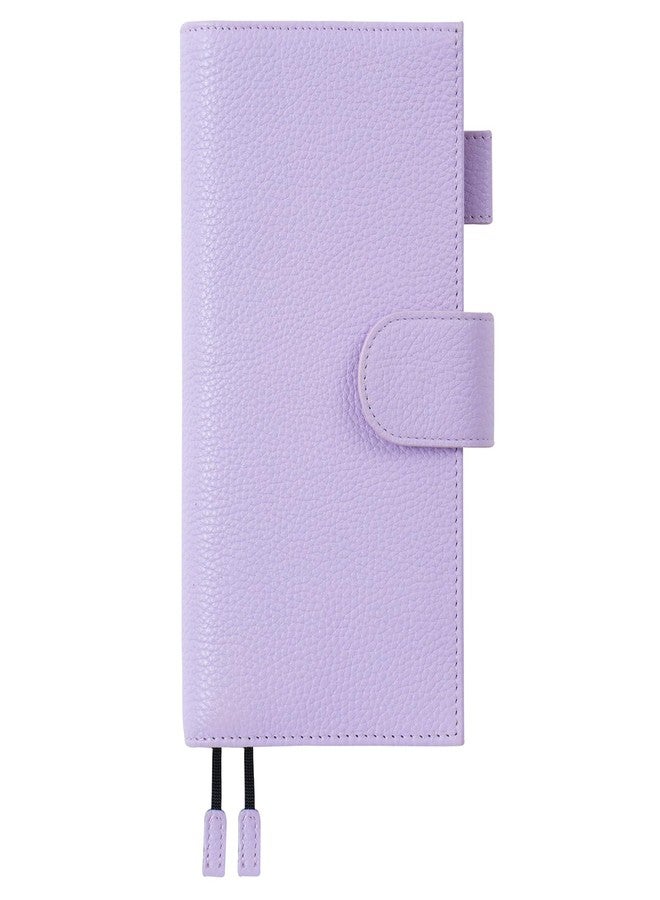 Moterm Leather Cover for Hobonichi Weeks - Fits Hobonichi Weeks/Weeks Mega, with Back Pocket (Pebbled-Lavender) - Image 1
