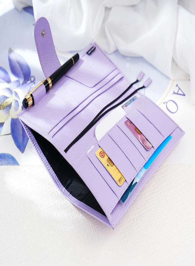 Moterm Leather Cover for Hobonichi Weeks - Fits Hobonichi Weeks/Weeks Mega, with Back Pocket (Pebbled-Lavender) - Image 5