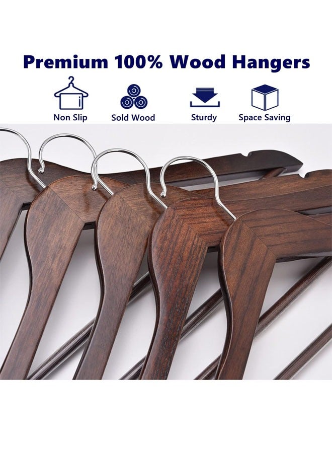 Pack of 20 Non Slip Swivel Hook Wooden Hangers - Image 3