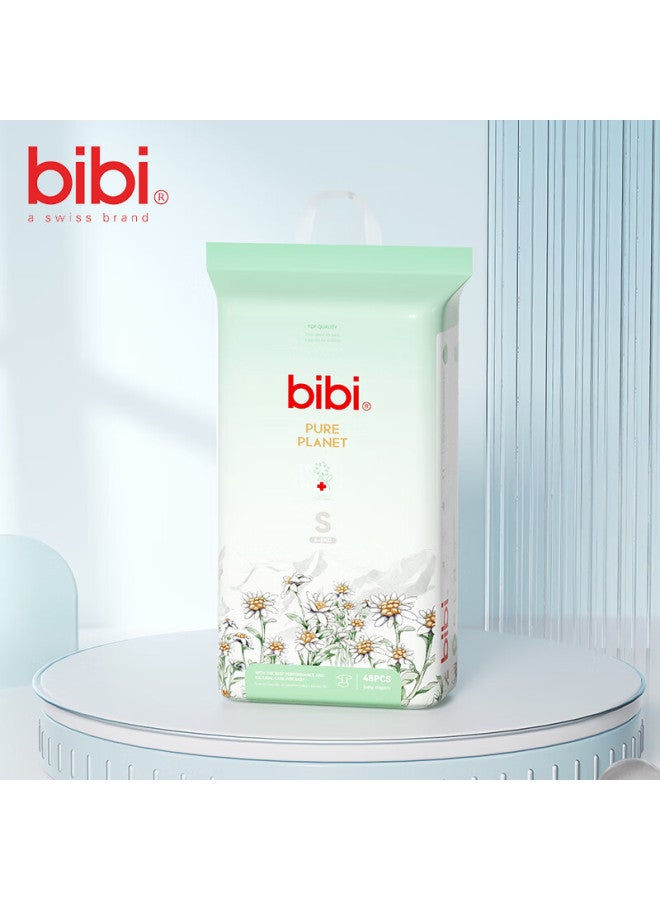 Bibi Pure Planet Baby Diapers S48 , Ultra-soft, Dry, Breathable, Night Use, Sleep-friendly, Disposable Diapers - Image 5