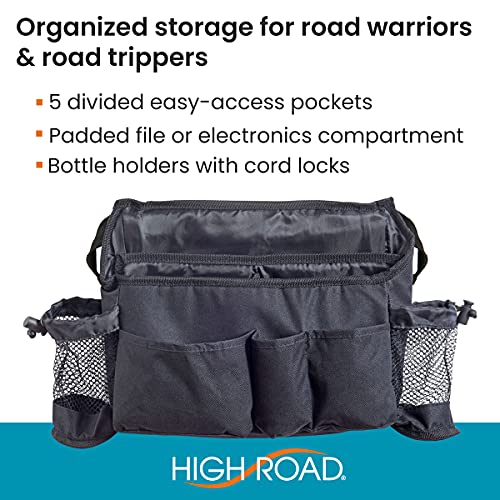 High Road SwingAway Car Front Seat Organizer with 6 Storage Pockets and 2 Bottle or Cup Holders - Image 4