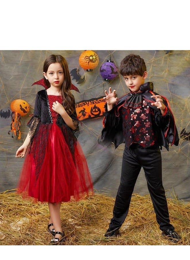 برين جيجلز قهقهات الدماغ زي مصاصي الدماء للأطفال للأولاد أزياء الهالوين للأولاد زي مصاصي الدماء التنكري - مقاس X-Large - Image 4