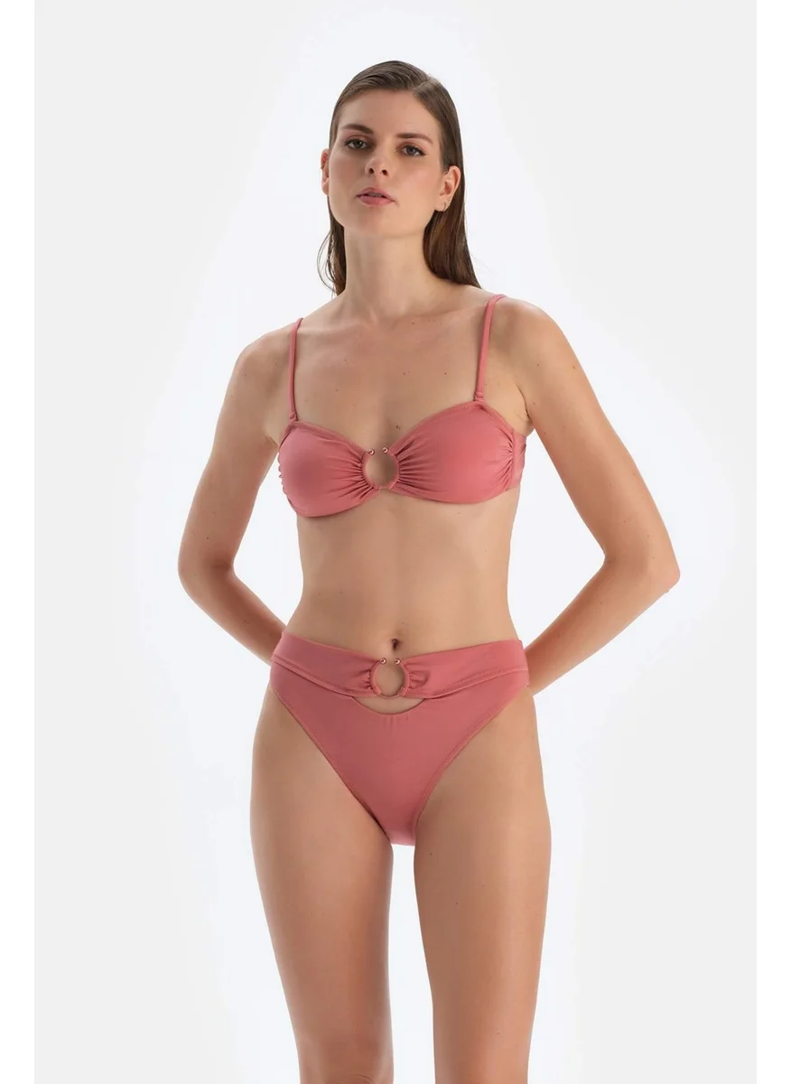 dagi Rose Dried Strapless Bikini Top