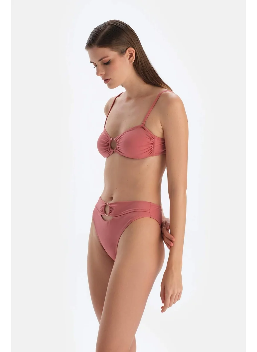 dagi Rose Dried Strapless Bikini Top