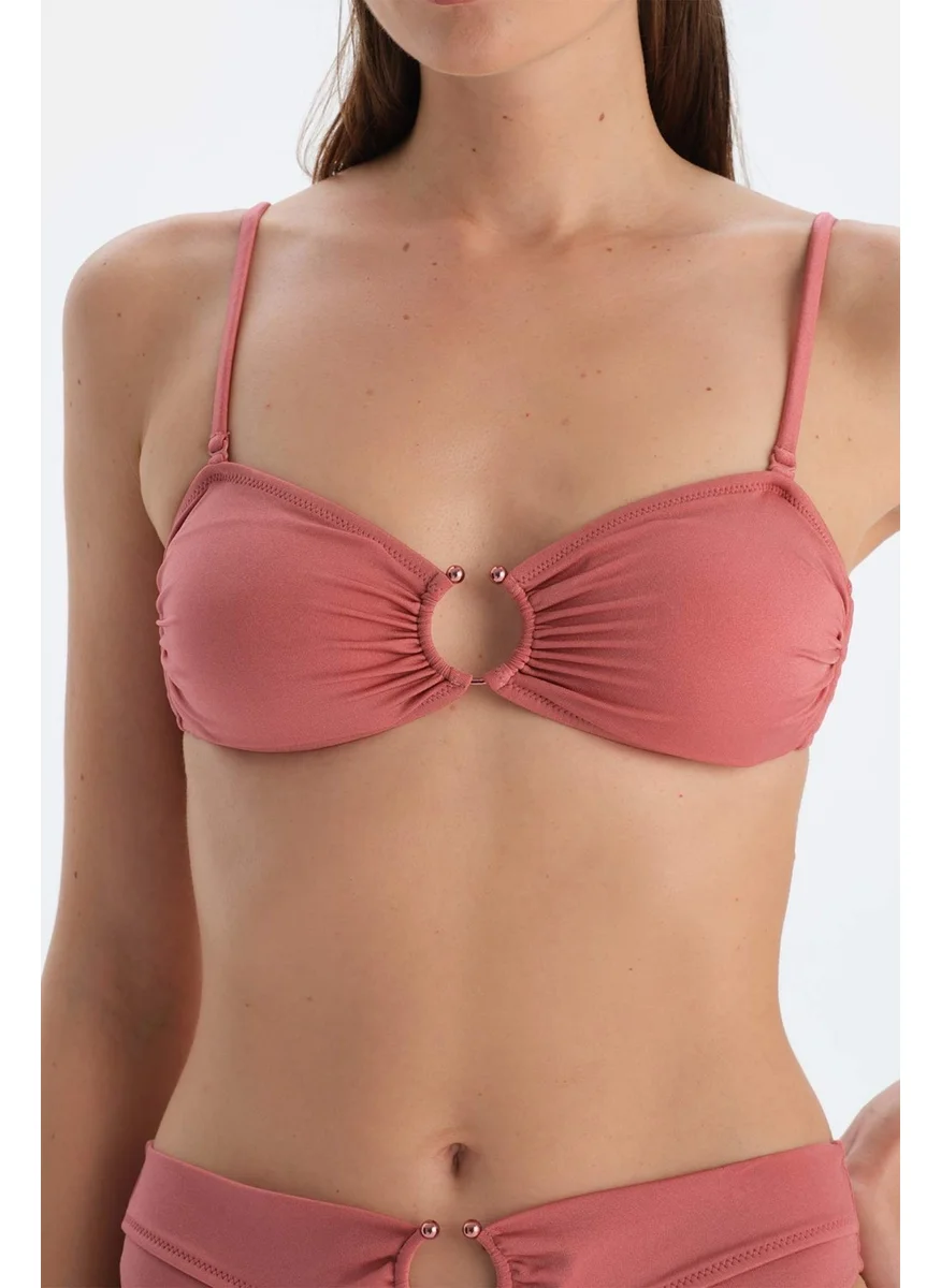dagi Rose Dried Strapless Bikini Top