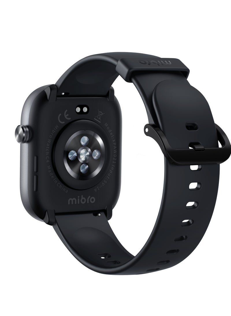 Mibro Watch C4 Smartwatch – 2.01" TFT Display, Ultra-Slim Design, All-Round Fitness Management, Comprehensive Health Management, Waterproof, Durable Battery Life, IOS and Android,
