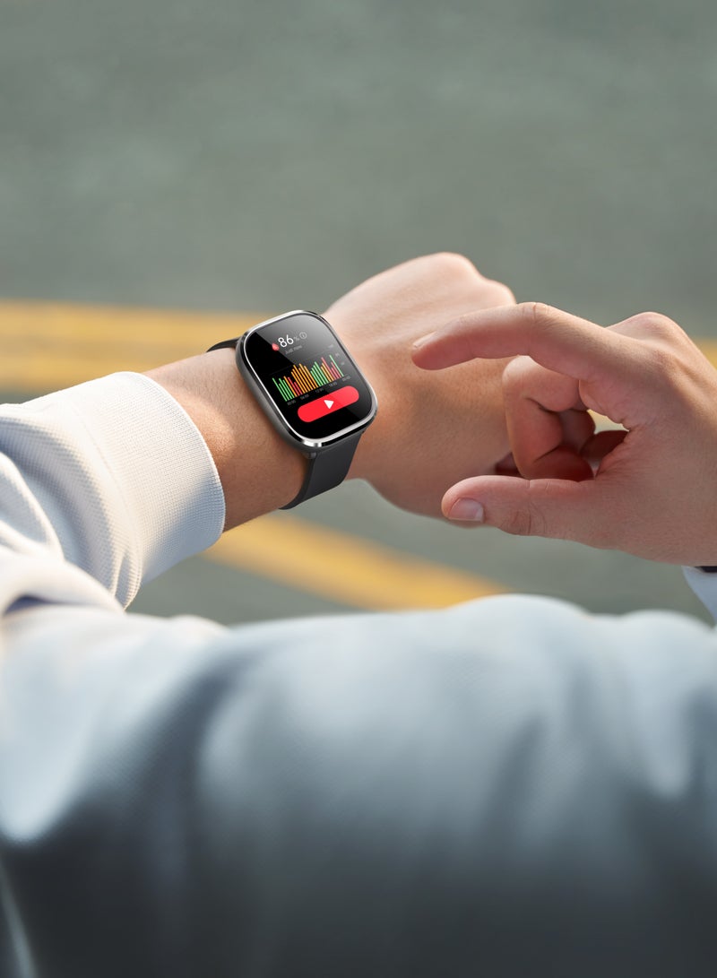 Mibro Watch C4 Smartwatch – 2.01" TFT Display, Ultra-Slim Design, All-Round Fitness Management, Comprehensive Health Management, Waterproof, Durable Battery Life, IOS and Android,