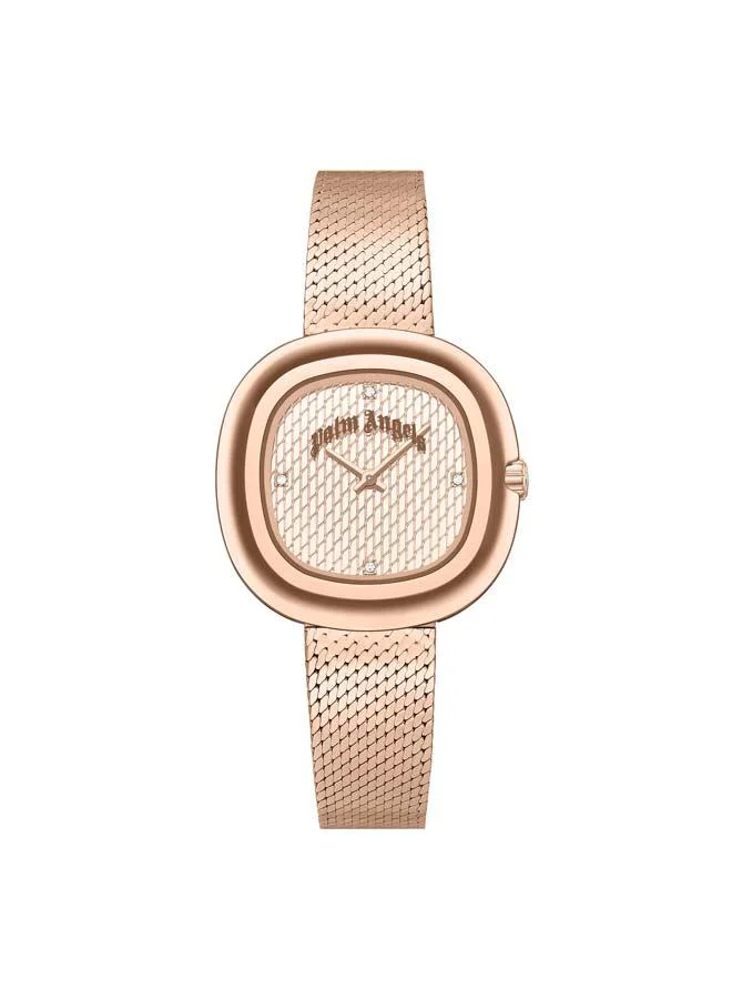 Palm Angels Aeris Rose Gold Dial Rose Gold Stainless Steel Bracelet Analog Watch for Women, 32mm