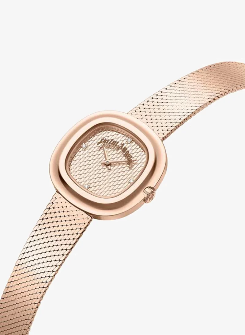 Palm Angels Aeris Rose Gold Dial Rose Gold Stainless Steel Bracelet Analog Watch for Women, 32mm
