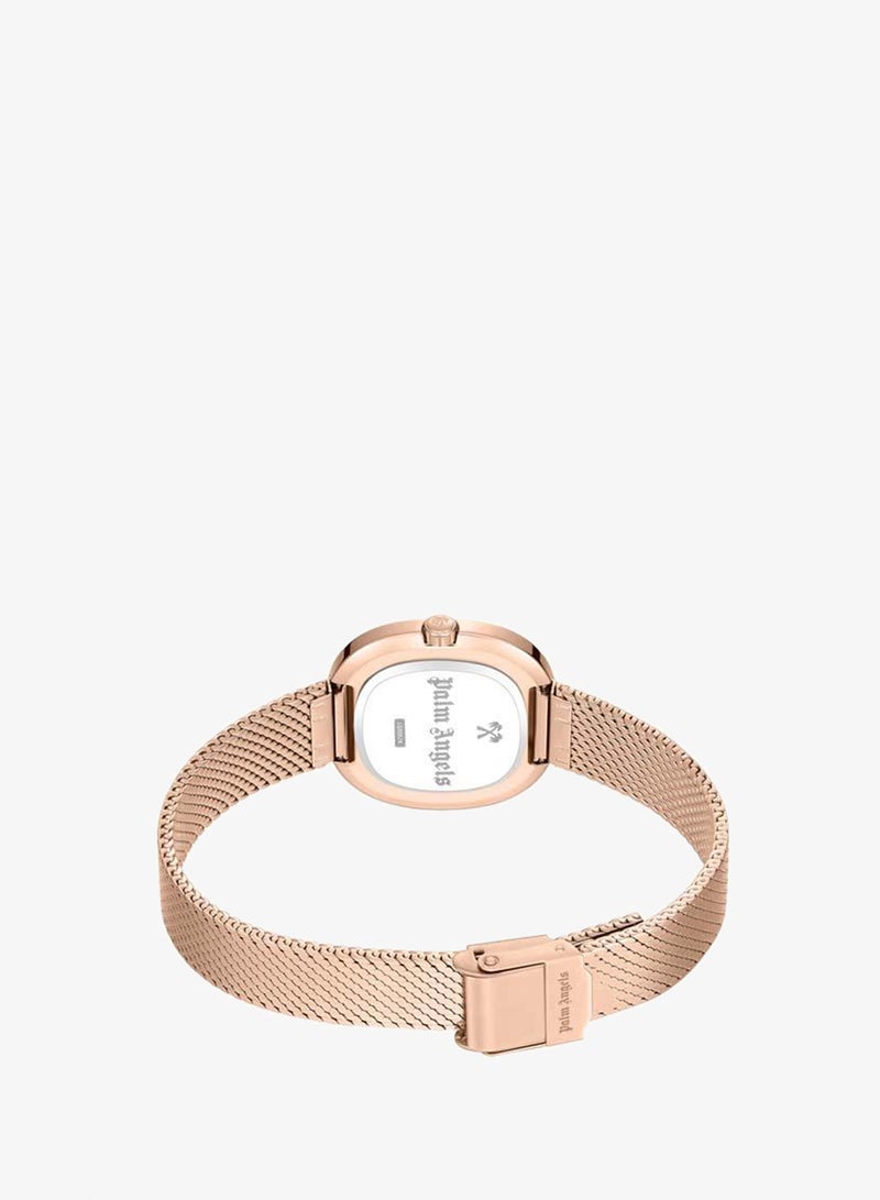 Palm Angels Aeris Rose Gold Dial Rose Gold Stainless Steel Bracelet Analog Watch for Women, 32mm - Image 3